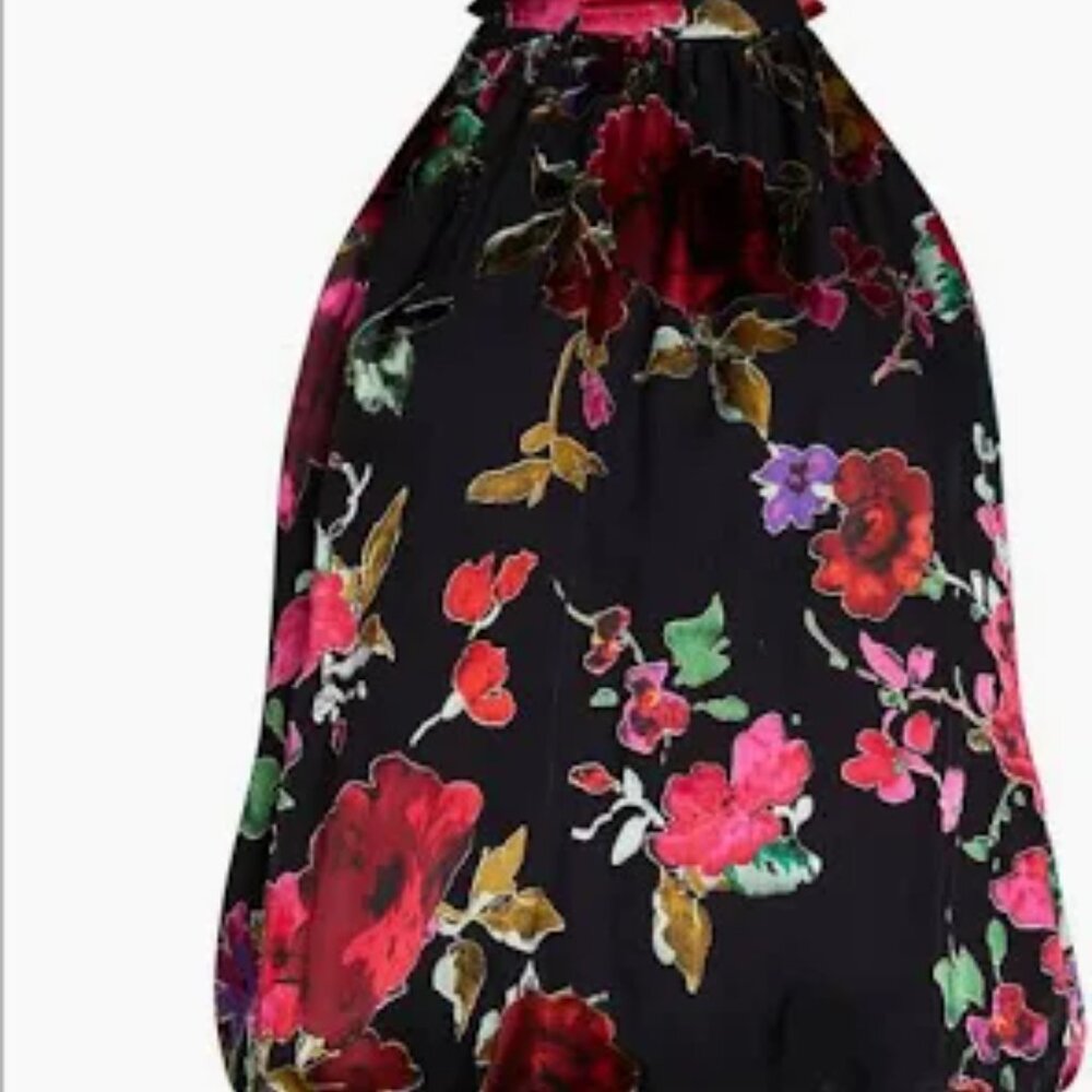 Alice + Olivia Floral Halterneck blouse size xs